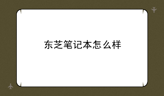 <b>东芝笔记本怎么样</b>