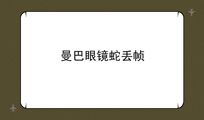 曼巴眼镜蛇丢帧