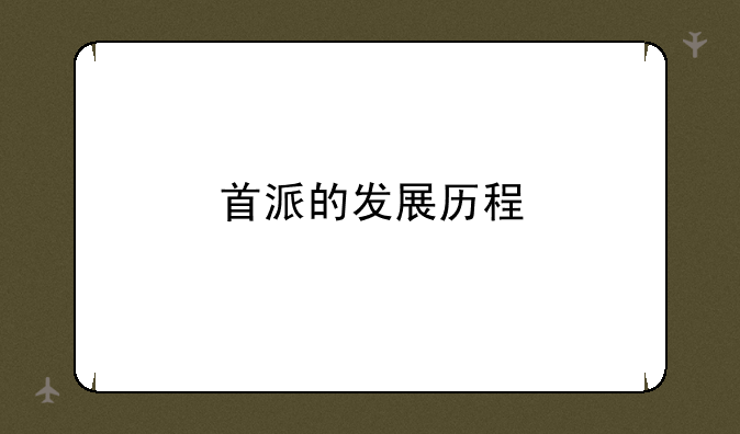 首派的发展历程