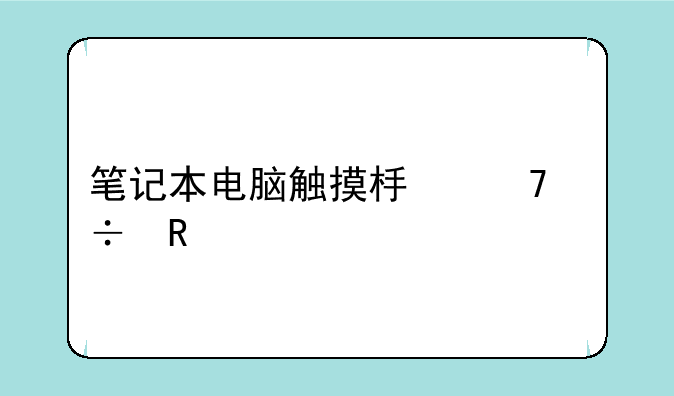 笔记本电脑触摸板不能用