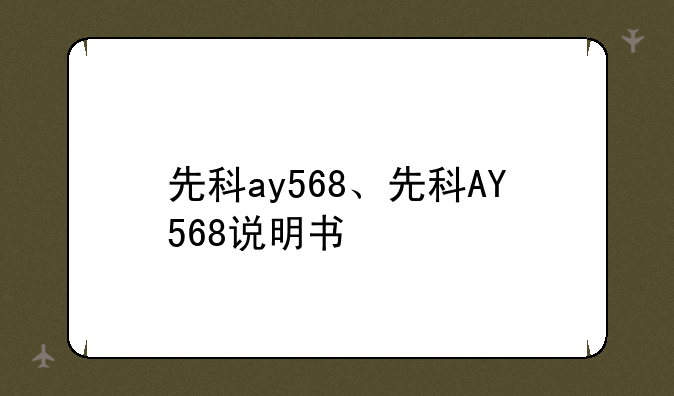 先科ay568、先科AY568说明书